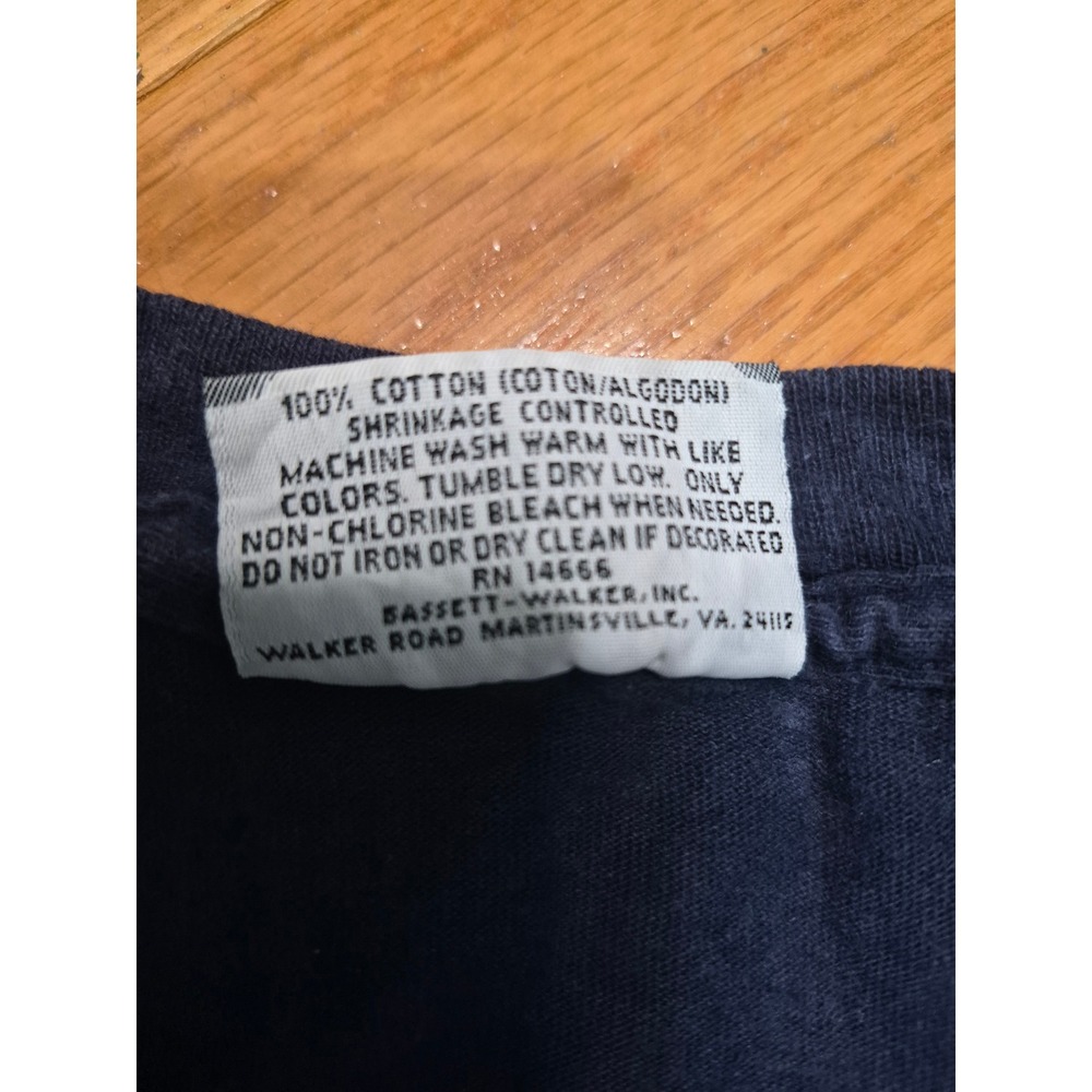 Vintage 1994 Lee WMMS 100.7 FM Cleveland Buzzard Radio T-Shirt XL Navy Blue USA - Picture 5 of 6